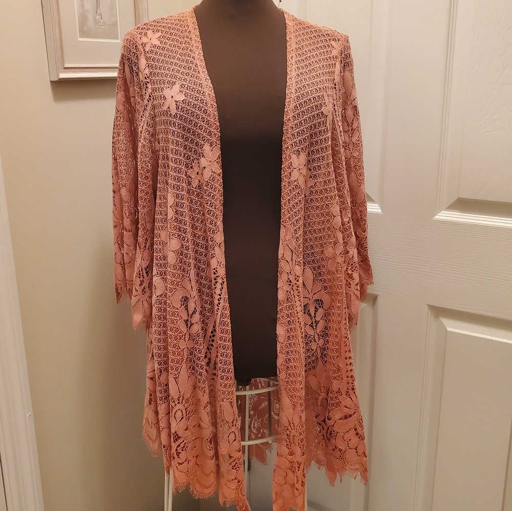 Torrid Plus Size Lace Fashion Jacket, Sz 1/2